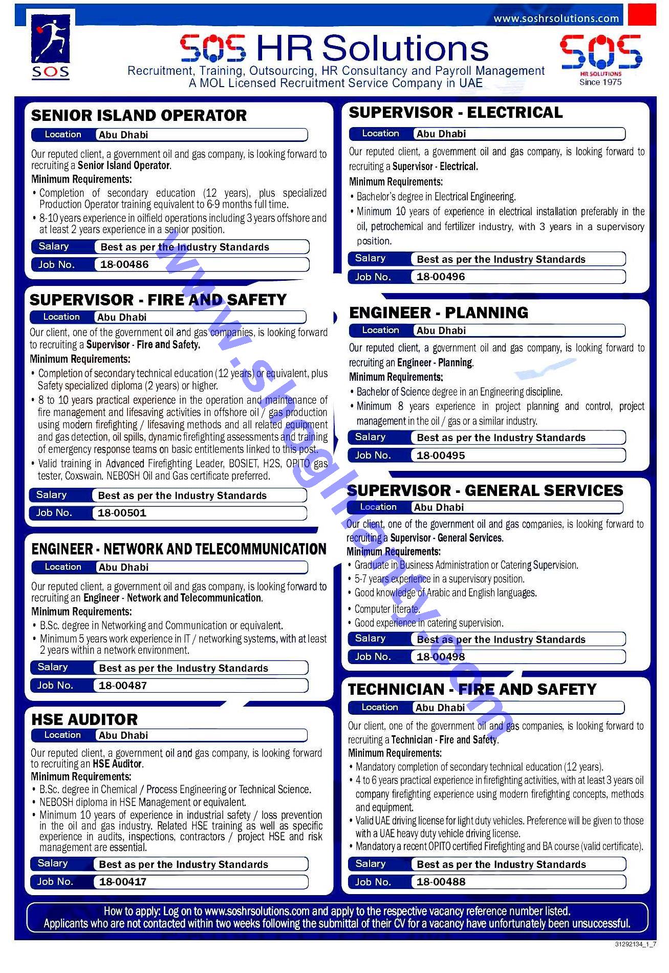 Jobs Telecommunications Engineer United Arab Emirates Abu Dhabi